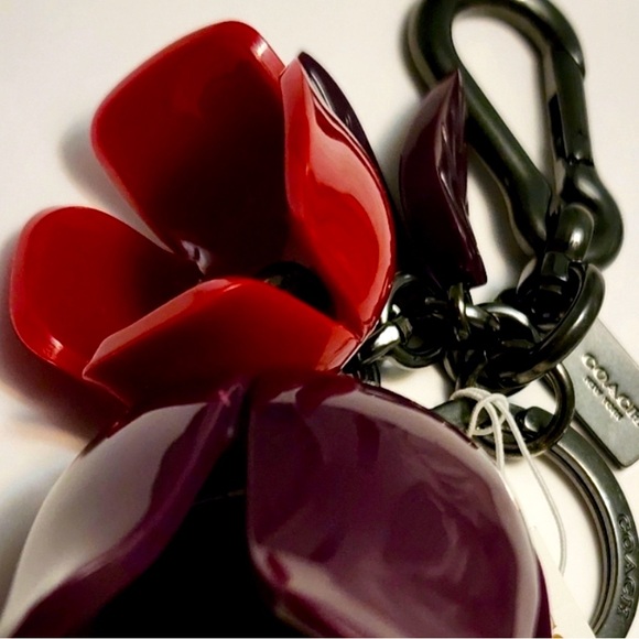 Coach ResinTea Rose Bag Charm/Keychain Fob - Picture 3 of 6